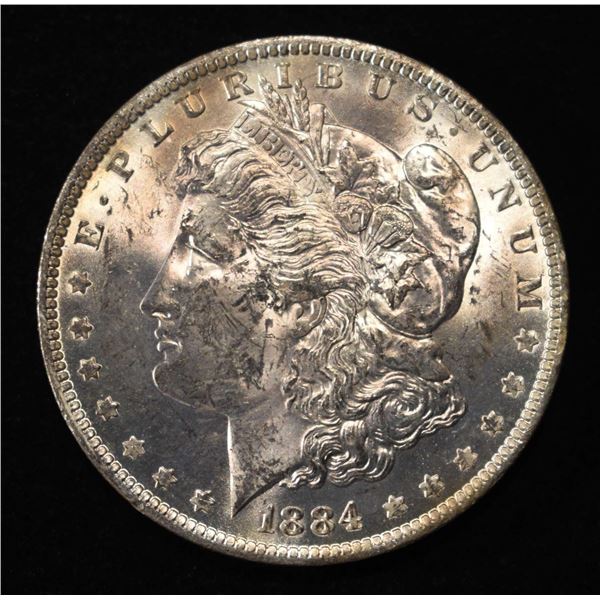 1884-O MORGAN DOLLAR BU COLOR