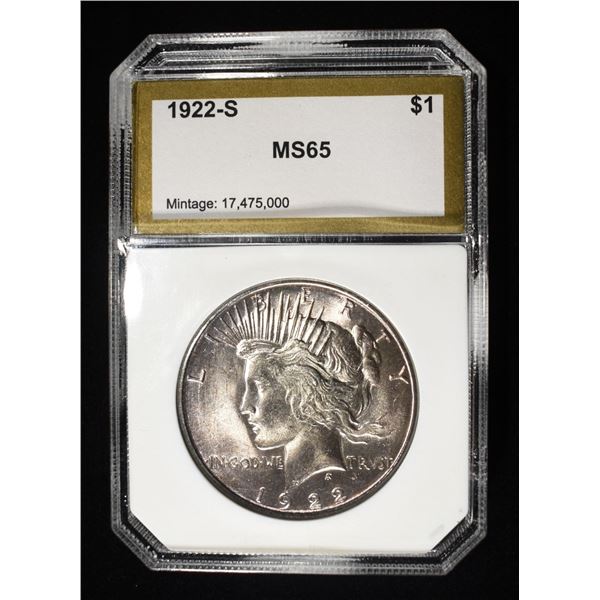 1922-S PEACE DOLLAR PCI GEM BU