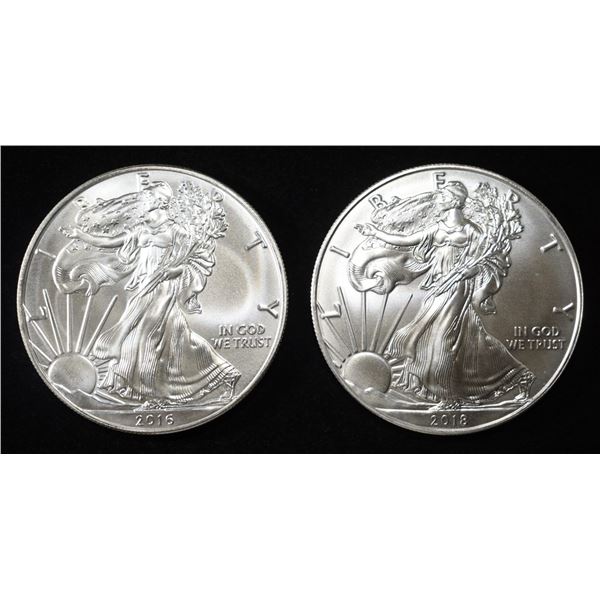 2016,18 AMERICAN SILVER EAGLES