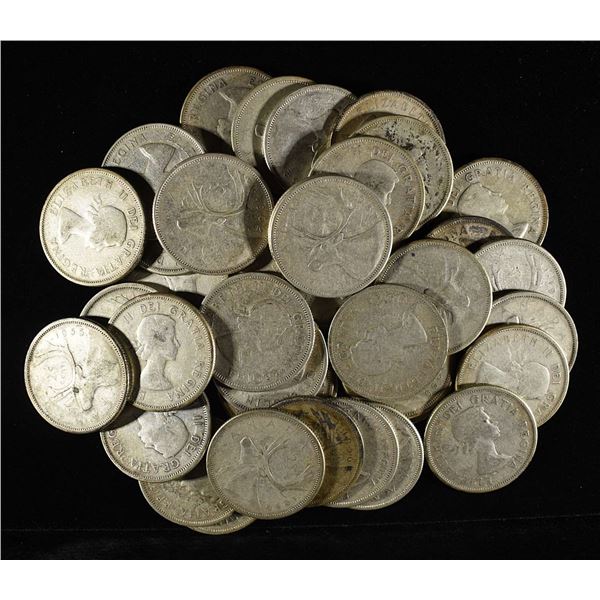 (40) 80% SILVER CANADA QUARTERS