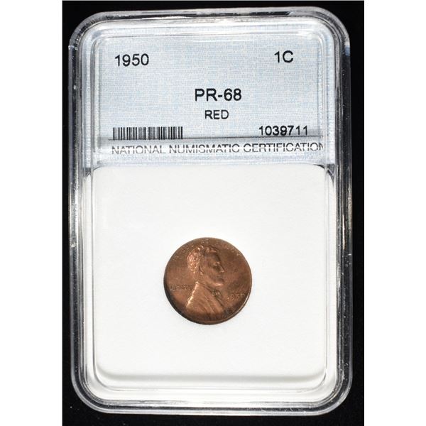 1950 PROOF LINCOLN WHEAT CENT SUPERB GEM+ PROOF