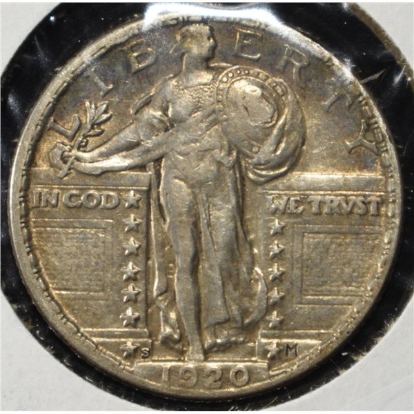 1920-S STANDING LIBERTY QUARTER AU