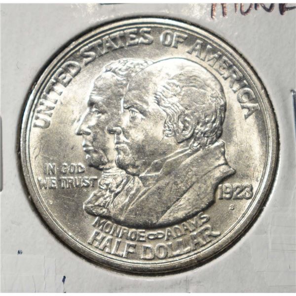 1923-S MONROE DOCTRINE HALF DOLLAR CH TO GEM BU