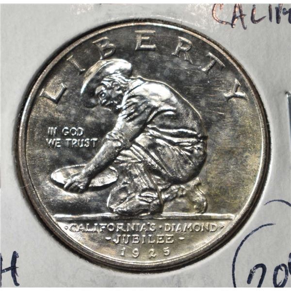 1925-S CALIFORNIA HALF DOLLAR CH BU