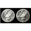 Image 1 : (2) 2020 1 OZ .999 SILVER NIUE OWL ROUNDS