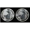 Image 1 : (2) 1 OZ BRITANNIA (KING) .999 SILVER ROUNDS
