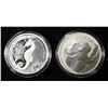 Image 1 : (2) 1 OZ .999 SILVER FOREIGN ROUNDS