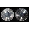 Image 1 : (2) 1 OZ MAPLE .999 SILVER ROUNDS