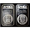 Image 1 : (2) 1 OZ .999 SILVER APMEX BARS