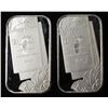 Image 1 : (2) 1 OZ TO THE HAPPY COUPLE .999 SILVER BARS