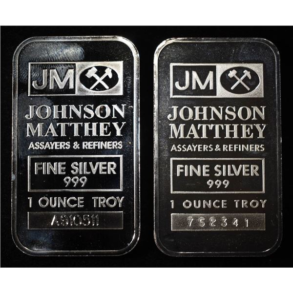 (2) 1 OZ MATTHEY  .999 SILVER BARS