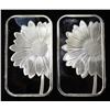 Image 1 : (2) 1 OZ FLOWER .999 SILVER BARS