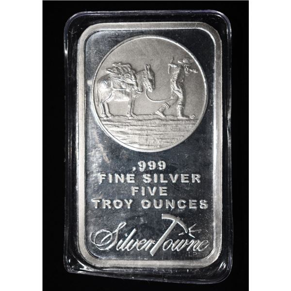 5 OZ SILVERTOWNE .999 FINE SILVER BAR