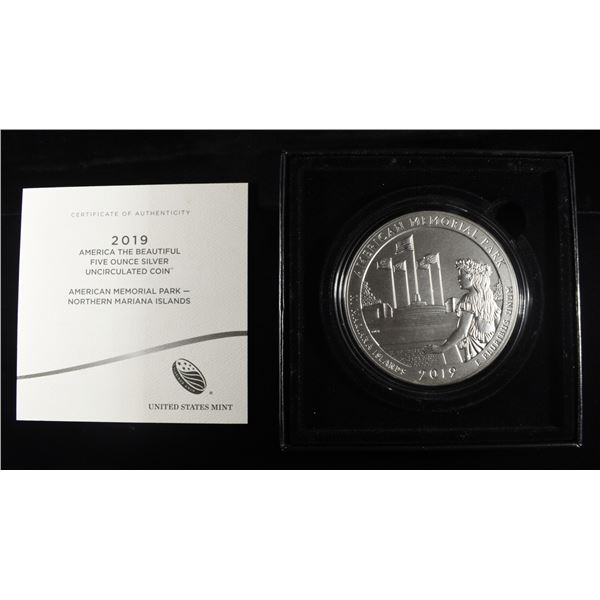 2019 5 OZ .999 SILVER STATE QUARTER LIKE ROUND OGP