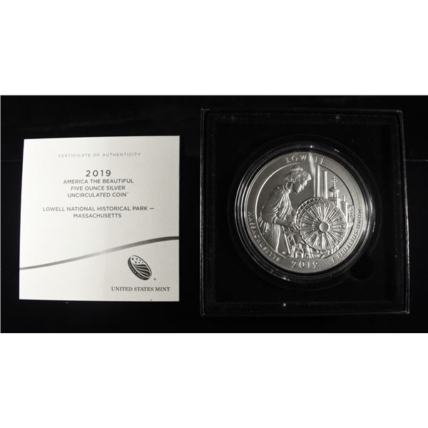 2019 5 OZ .999 SILVER STATE QUARTER LIKE ROUND OGP