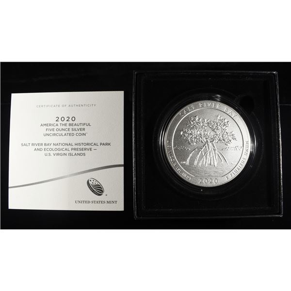 2020 5 OZ .999 SILVER STATE QUARTER LIKE ROUND OGP