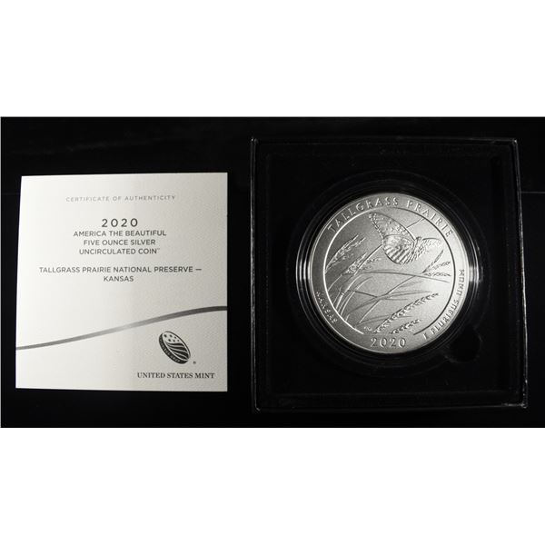 2020 5 OZ .999 SILVER STATE QUARTER LIKE ROUND OGP