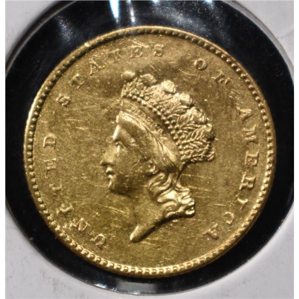 1854 $1 GOLD TYPE 2 BU