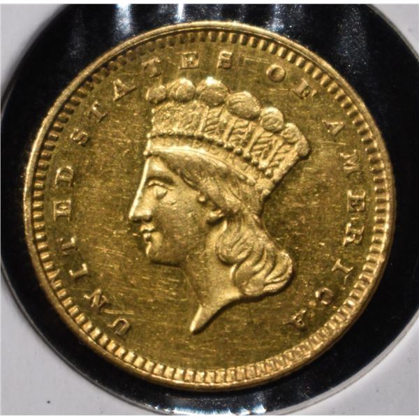 1861 $1 GOLD TYPE 3 CH BU