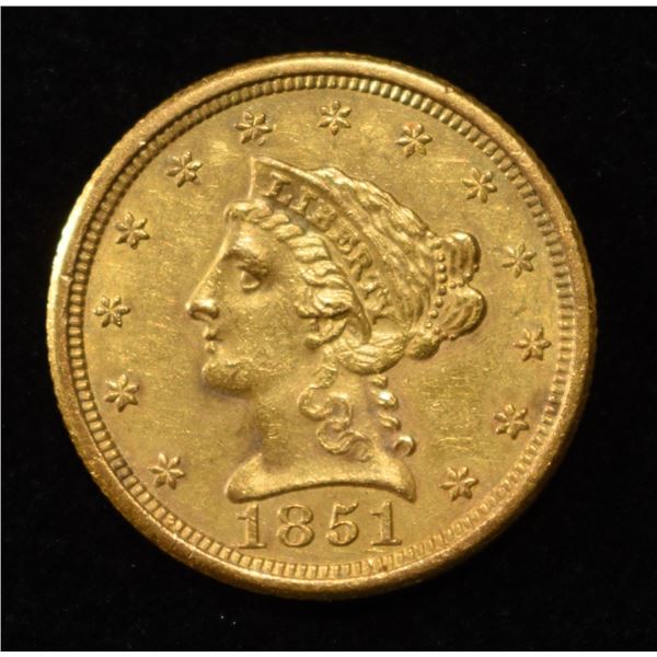 1851-O $2 1/2 GOLD LIBERTY LOVELY UNC
