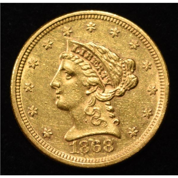 1868 $2 1/2 GOLD LIBERTY NICE BU