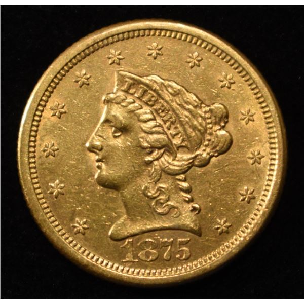 1875-S $2 1/2 GOLD LIBERTY NICE BU