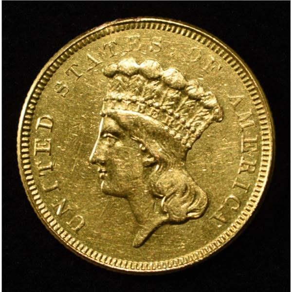 1854-O $3 GOLD PRINCESS AU