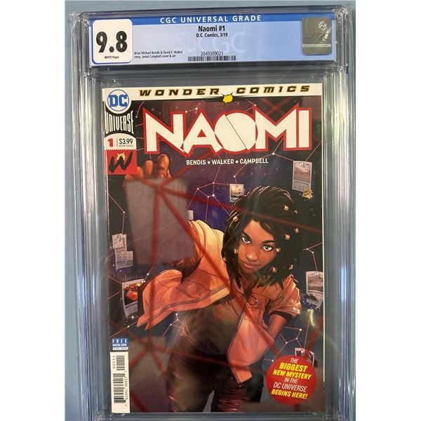 Naomi #1 (DC Comics, 2019) CGC 9.8 White Pages - 1st Appearance