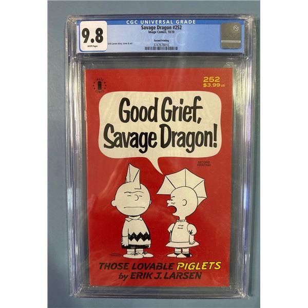 Savage Dragon #252 CGC 9.8 Image Comics 10/20 2nd Print Peanuts Homage