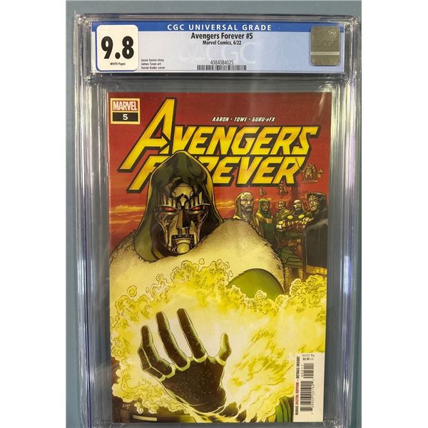 Avengers Forever #5 CGC 9.8 NM/M Marvel 6/22 Aaron Kuder Cover
