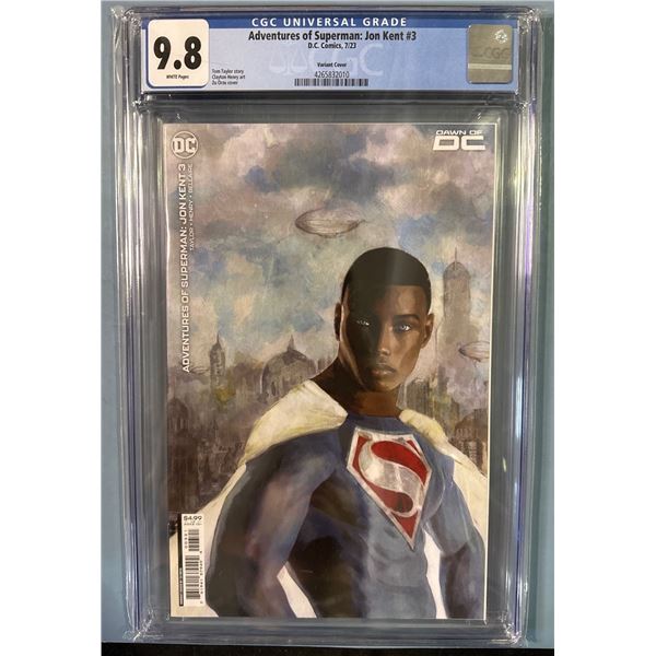 Adventures of Superman: Jon Kent #3 CGC 9.8 Variant Comic (DC, 2023)