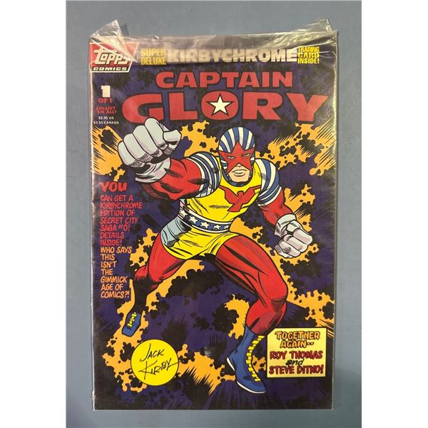 Captain Glory #1 (Topps, 1993) Kirbychrome Sealed w/ Trading Card