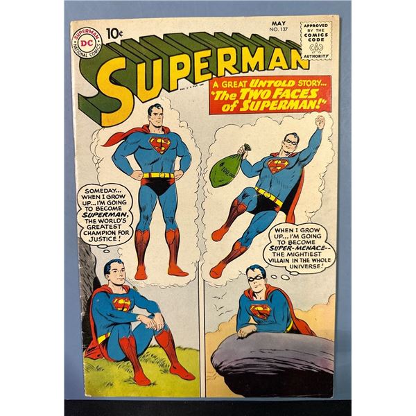 Superman #137 (DC Comics, 1960) The Two Faces of Superman!