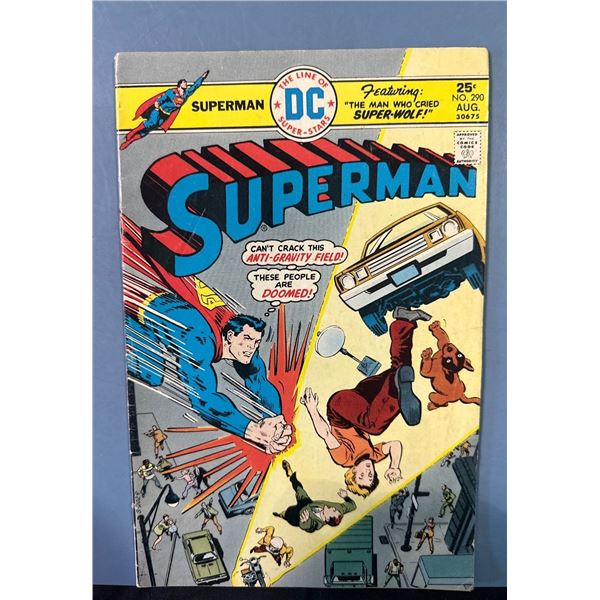 Superman #290 DC Comics Aug. 1975 "The Man Who Cried Super-Wolf!"