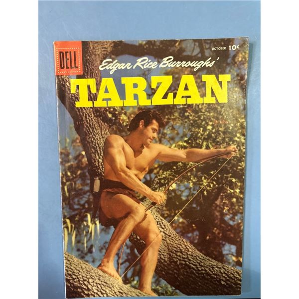Tarzan #85 (Dell, 1956) Gordon Scott Photo Cover, Schwinn Phantom Ad