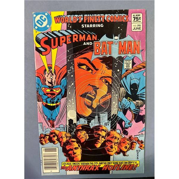 World's Finest Comics #292 (DC, 1983) Superman & Batman Anthrax Hotline