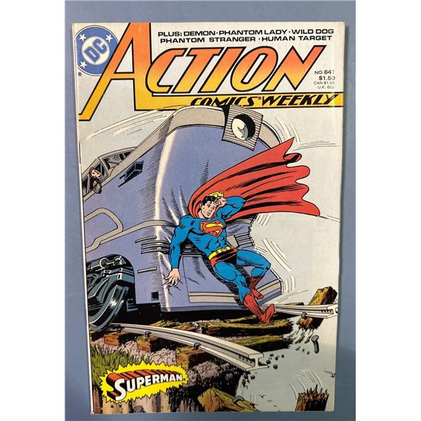Action Comics Weekly #641 (DC, 1989) Superman Cover - Hulk Hogan Back Ad