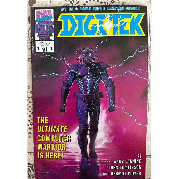 Digitek #1 (Marvel Comics, 1992) The Ultimate Computer Warrior is Here!