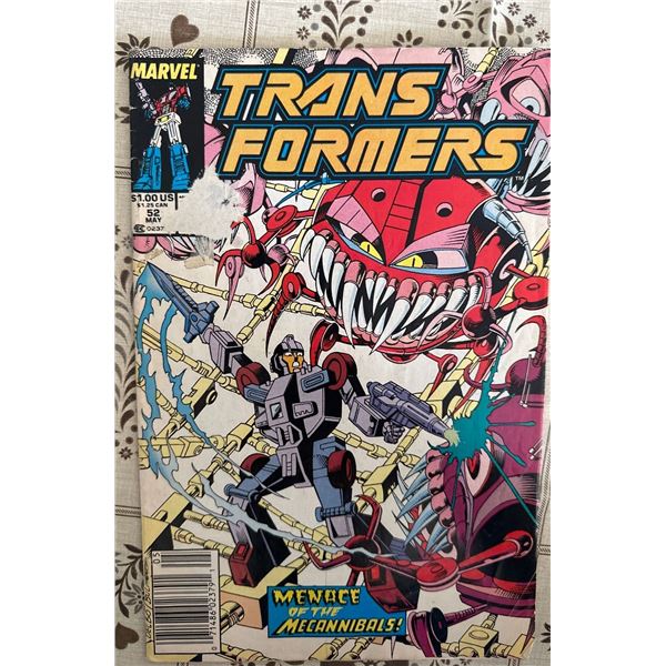 Marvel Comics The Transformers #52 Menace of the Mecannibals! (May 1989)