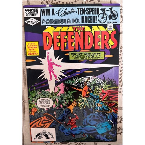 The Defenders #104 (Marvel, 2/82) Guest Starring Wonder Man and the Beast