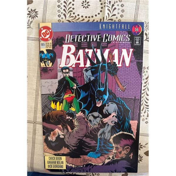 Detective Comics #665 (DC, 1993) Knightfall Part 16, Batman & Robin Cover