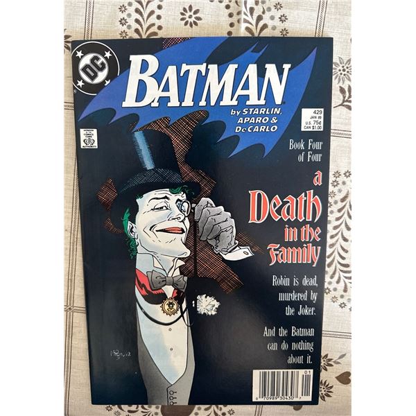Batman #429 (1989) DC Comics - A Death in the Family - Starlin Aparo