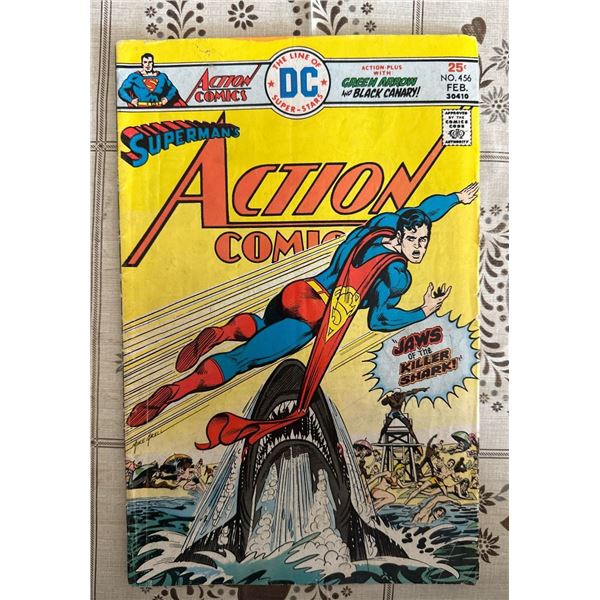 Action Comics #456 (DC, 1976) Superman in Jaws of the Killer Shark!