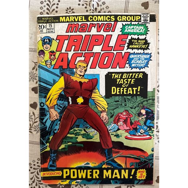 Marvel Triple Action #15 (Marvel, 1973) Intro Power Man (Erik Josten)