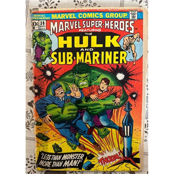 Marvel Super-Heroes #38 (1973) - Featuring The Hulk and Sub-Mariner