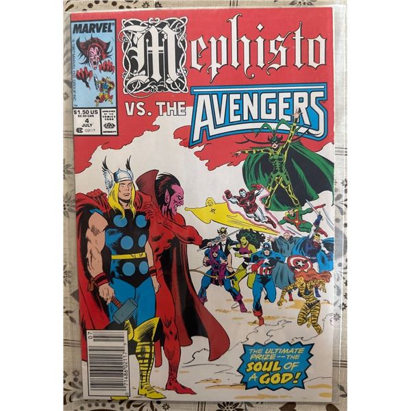 Mephisto Vs. The Avengers #4 Comic Book (Marvel, 1987) Copper Age