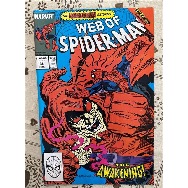Web of Spider-Man #47 (Marvel, 1989) - The Hobgoblin Returns! Inferno