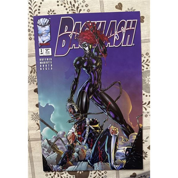 Backlash #3 (Image Comics, 1/95) Ruffner, Mariotte, Booth, Regla