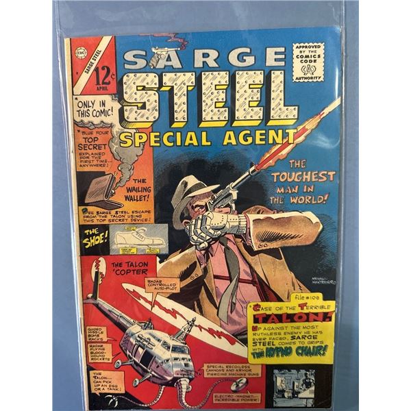 Sarge Steel Special Agent #8 (Apr 1965, Charlton) VG Condition