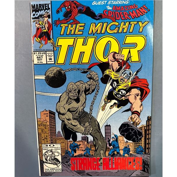 The Mighty Thor #447 (Marvel, 1992) Guest Starring The Amazing Spider-Man!